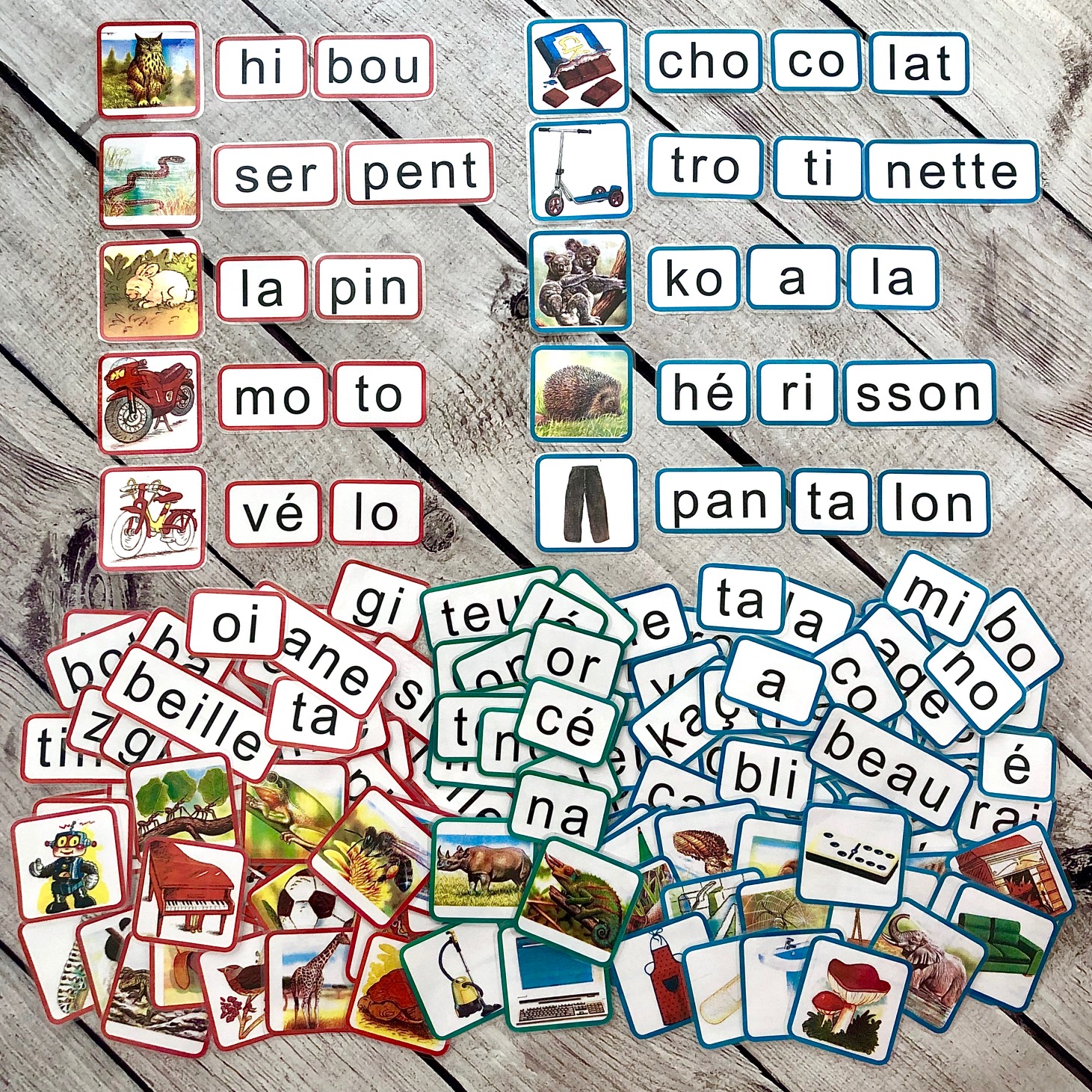 Syllabes à assembler et images Ressources pédagogiques